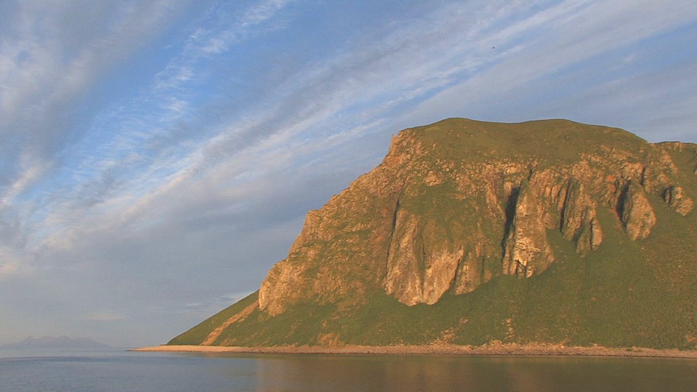 Coastal cliffs. Northern Pacific, Aleutian Islands. Alaska