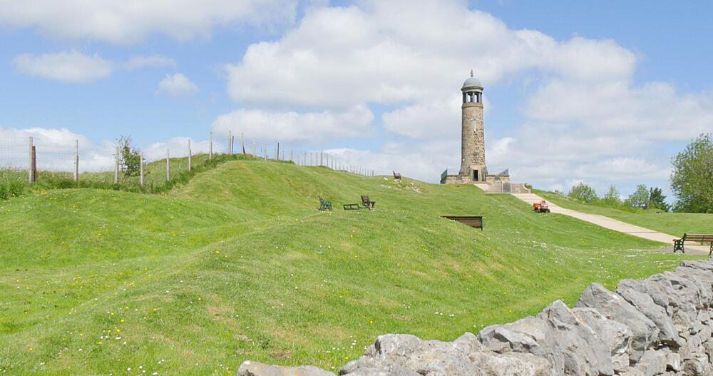 Rich Memorial Stand at Crich Village Derbyshire Dales, Chesterfield, Derbyshire, England, UK, Europe
