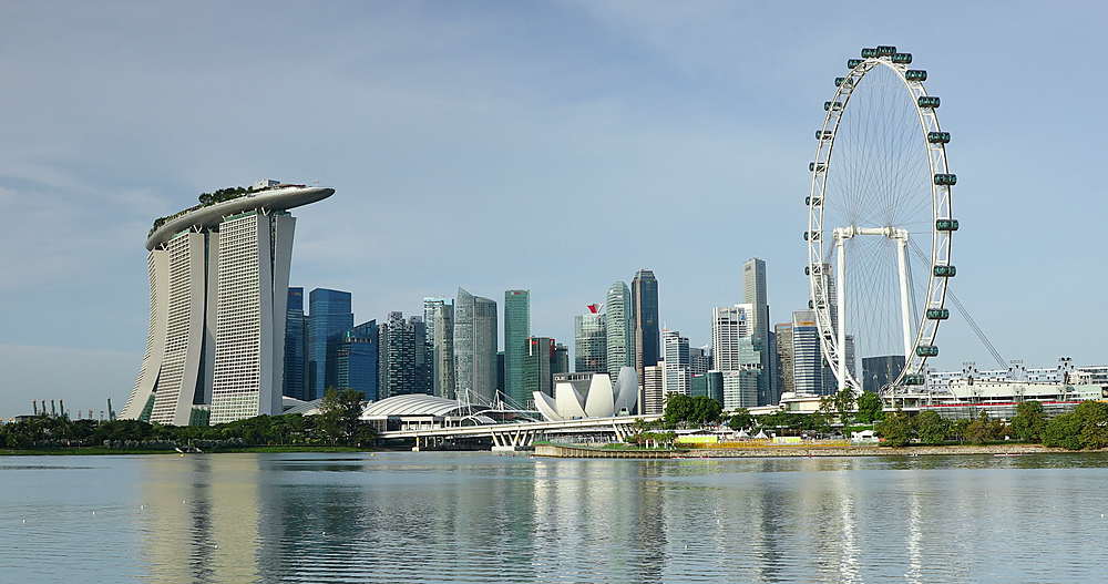 Marina Bay Sands Hotel and Singapore Flyer, Singapore, Southeast Asia, Asia