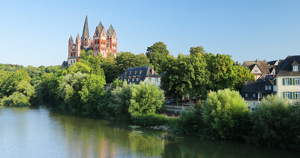 Limburg Cathedral and River Lahn, Limburg, Hesse, Germany