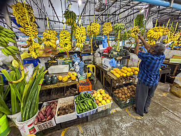 A local market in the capital city of Mal&eacute;. Maldives is the smallest country in Asia. Republic of Maldives.