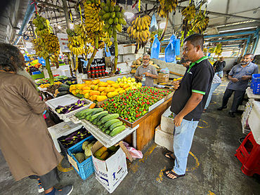 A local market in the capital city of Mal&eacute;. Maldives is the smallest country in Asia. Republic of Maldives.
