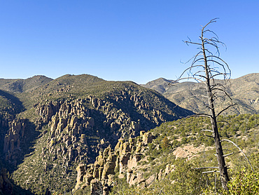 Views of the Turkey Creek Caldera from Sugarloaf Mountain Trail, Chiricahua National Monument, Arizona, USA.