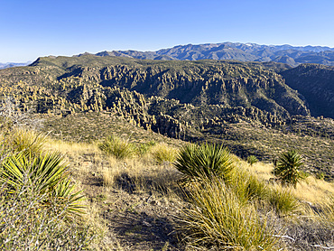 Views of the Turkey Creek Caldera from Sugarloaf Mountain Trail, Chiricahua National Monument, Arizona, USA.