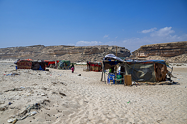 Fisher huts at Eyl, Puntland, Somalia