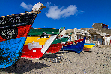 Wooden boat, San Vincente, Cabo Verde, Africa