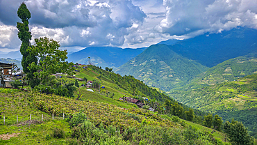 Green valley in Eastern Bhutan