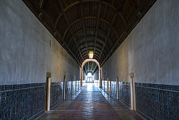 Exploring the hallways of Convent of Christ in Tomar, Portugal with historic architecture and design<br />1184-19293 Exploring the hallways of Convent of Christ in Tomar, Portugal with historic architecture and design