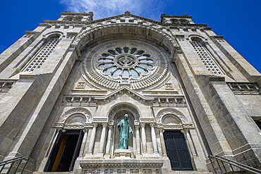 Visit to the Santuario de Santa Luzia in Viana do Castelo showcasing its main facade and statue in northern Portugal<br />1184-19311 Visit to the Santuario de Santa Luzia in Viana do Castelo showcasing its main facade and statue in northern Portugal