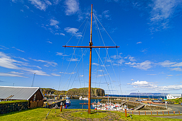 Mast at coast, Stykkish&oacute;lmur, Iceland
