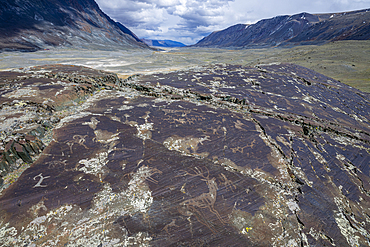 Unesco site Petroglyphic Complexes of the Mongolian Altai, Altai Mountain National Park, western Mongolia