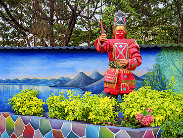 Kaqak'axool figure, San Juan La Laguna, Solola Department, Guatemala