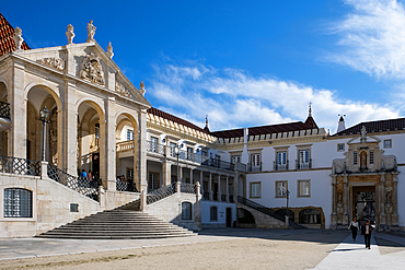 Afternoon light over Via Latina staircase and Iron Gate at University of Coimbra founded in 1290<br />1373-796 Afternoon light over Via Latina staircase and Iron Gate at University of Coimbra founded in 1290