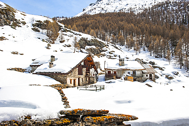 Le Monal hamlet of Sainte-Foy-Tarentaise, Savoie department, Rhone-Alpes region, France, Europe