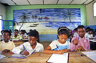 Pupils at primary school, Madagascar, Indian Ocean, Southeast Africa