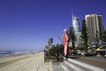 Commonwealth Star (foreground), Beach, Surfers Paradise, Gold Coast, Queensland, Australia