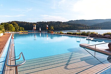 Beautiful pool at Lake Schluch in the Black Forest in Germany, enjoy the summer and the holidays