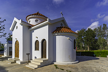 View of Holy Chapel of Saint George on a sunny day, Paphos, Cyprus, Mediterranean, Europe