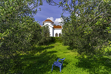 View of Holy Chapel of Saint George on a sunny day, Paphos, Cyprus, Mediterranean, Europe