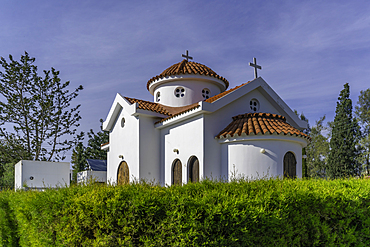 View of Holy Chapel of Saint George on a sunny day, Paphos, Cyprus, Mediterranean, Europe