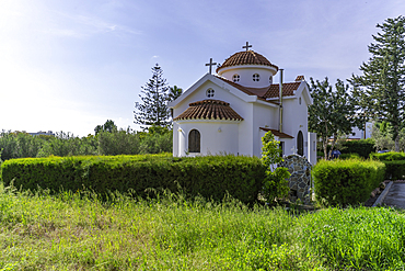 View of Holy Chapel of Saint George on a sunny day, Paphos, Cyprus, Mediterranean, Europe