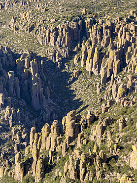 Views of the Turkey Creek Caldera from Sugarloaf Mountain Trail, Chiricahua National Monument, Arizona, USA.