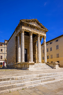 The Temple of Augustus, Pula, Istria, Croatia,