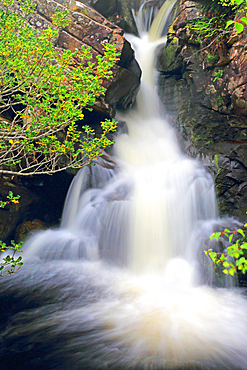 Mountain waterfall near Ben Hope, Sutherland, Scotland