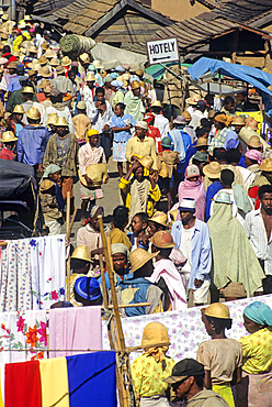 Large open air market at Ambalavao,Central Highlands,Republic of Madagascar,Indian Ocean