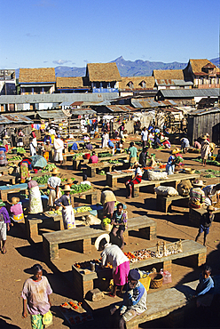 Large open air market at Ambalavao,Central Highlands,Republic of Madagascar,Indian Ocean