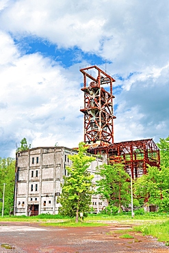 Former Ponbetsu Coal Mine Headframe, Mikasa City, Hokkaido, Japan. Built in 1959, this 51m steel tower was hailed 'largest shaft in the East' with a shaft depth of 735m. It ceased operations in 1971 and has remained an iconic ruin.