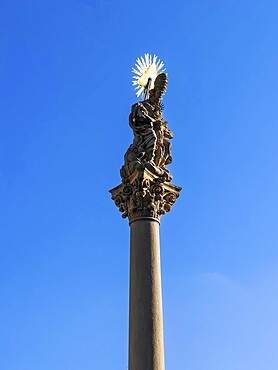 Plague column commemorating the victims of the plague column at the beginning of the 18th century, Capital of Culture 2026, Trenč&iacute;n, Slovakia