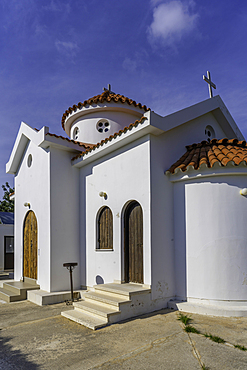View of Holy Chapel of Saint George on a sunny day, Paphos, Cyprus, Mediterranean, Europe