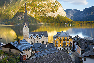 View over Hallstatt, Gmunden, Upper Austria, Austria
