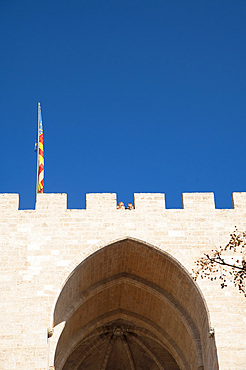 Porta de Serrans, Pla&ccedil;a dels Furs, Valencia, Spain, Europe